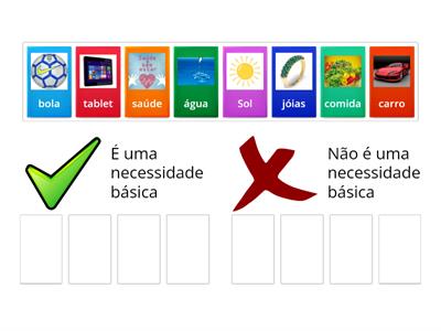 Necessidades básicas dos seres vivos