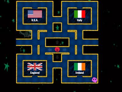 Countries and Nationalities Maze Chase