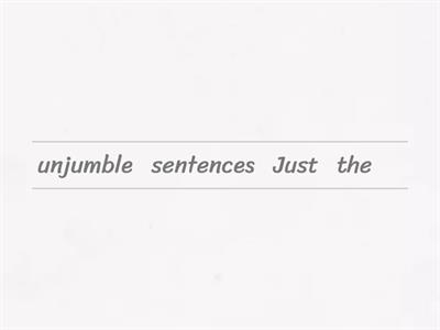 Chinese unjumble the sentences chapter 1 JK