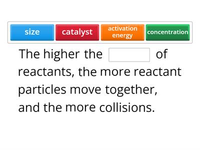 Quiz on Rate and Factors that Affects the Chemical Reaction