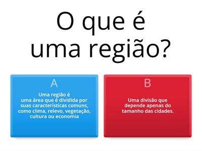 Atividades 4° ano sobre Região