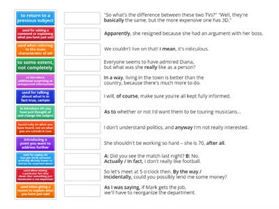 Discourse markers (adverbs) EF Colloquial English