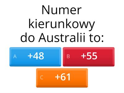 Australia bardzo łatwy test