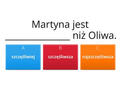 Stopniowanie przymiotnika i przysłówka