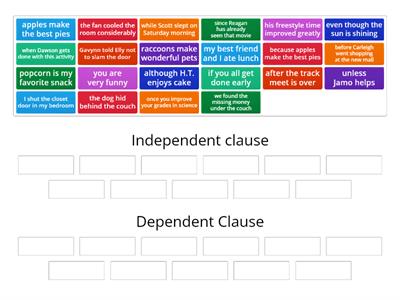 Independent and Dependent Clauses