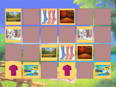 MEMORY GAME - SEASONS AND CLOTHES