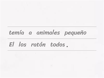 Oraciones: "El león y el ratón"