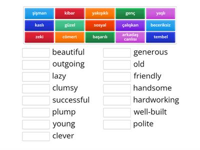 Personality & Apperance Words