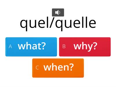 COMMON FRENCH SENTENCE/QUESTION STARTERS