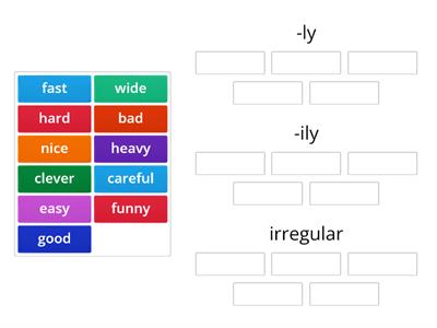 Adjectives - Adverbs
