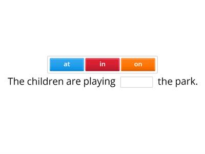 EF Pre (4th) TB 2B Vocab - Prepositions AT, IN, ON