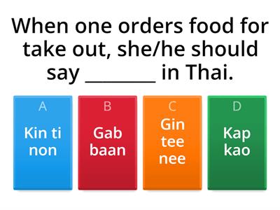 Food and Drinks quiz