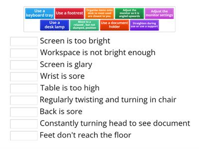 Ergonomics Problem/Solution Matching