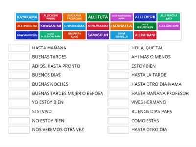 SALUDOS Y DESPEDIDAS EN KICHWA / NAPAYKUNA, MINCHAYAYKUNA