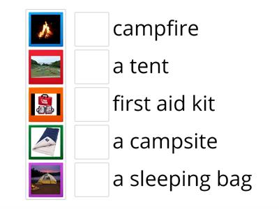 Camping vocabulary