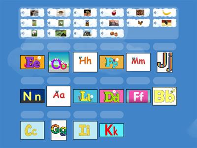 1 grade NUSH Start Up Letters A to P (animals)