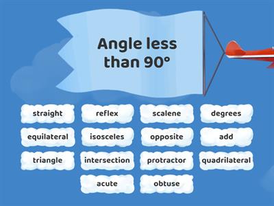 Match the angles and triangle vocab