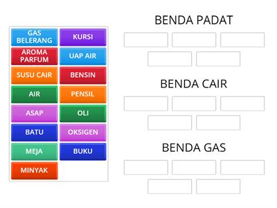 Mengelompokkan Benda Padat, Cair, dan Gas