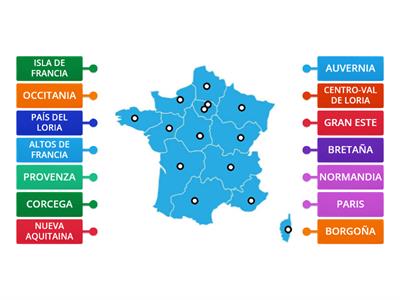 mapa político de Francia arte