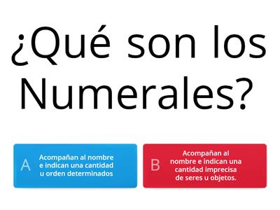 Numerales e Indefinidos.