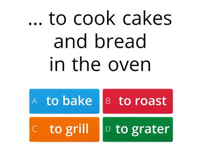 VERBS RELATED TO COOKING - REVISION
