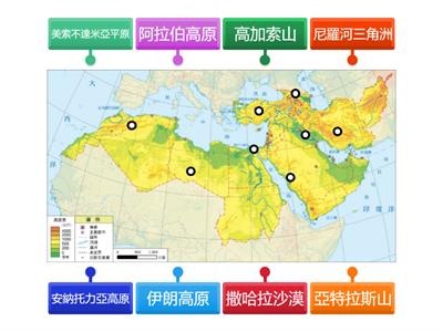 2下地理CH3西亞與北非地形圖