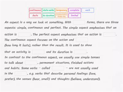 C1. Grammar: The Continuous Aspect