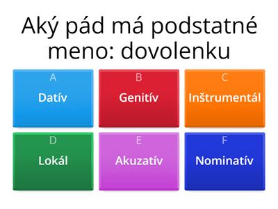 Pády podstatných mien