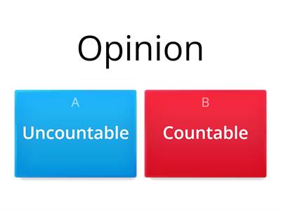 Countable and uncountable 
