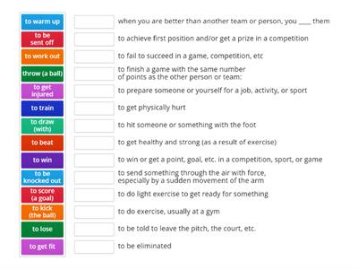 Sport verbs and phrases (Intermediate, EF, 5A)