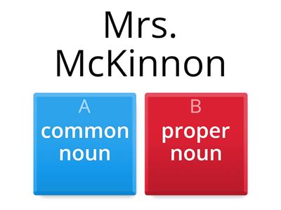 Quiz on Common and Proper Nouns