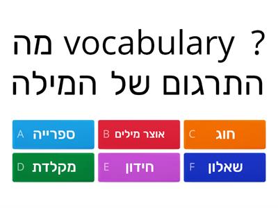 Vocabulary -english