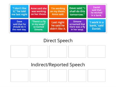 Direct and Indirect speech 