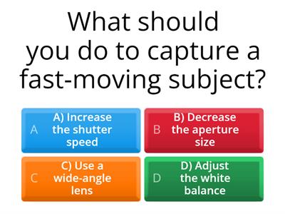 Photography quiz. Intermediate plus. esl warm-up