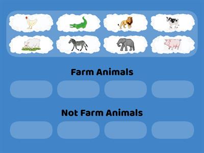 Which animals live on the farm? 