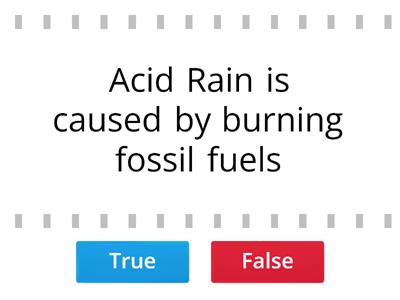 True or false acid rain