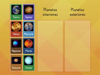 Sistema solar (clasificación planetas)