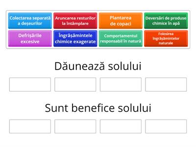 Acțiuni asupra solului