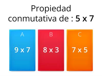  Propiedad Conmutativa de la multiplicación 