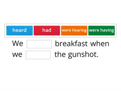 Past Simple vs. Past Continuous crime situations