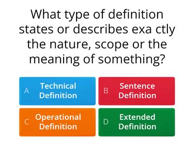 English 10 - Quarter 4 - Technical and Operational Definition