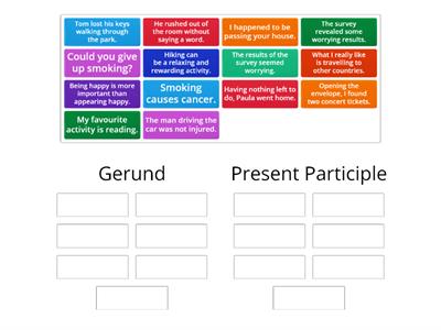 Gerund vs Present Participle