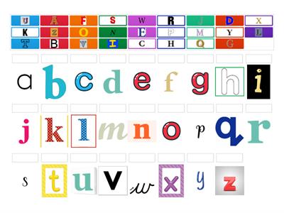 English alphabet matching