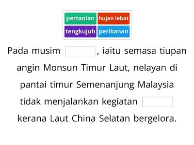 GEOGRAFI T2 : BAB 4 : PENGARUH CUACA DAN IKLIM TERHADAP KEGIATAN MANUSIA DI MALAYSIA