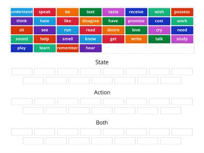 State/action verbs or both