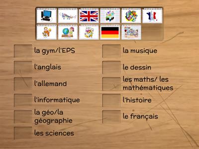 6e|P.E. 7-Les matières scolaires