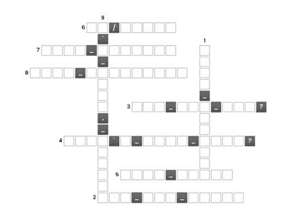 UNIT 1A - HELLO (crossword)