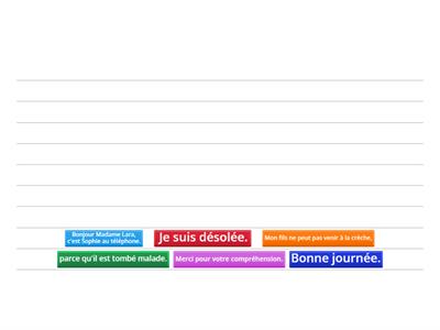 Je laisse un message vocal d'absence à la crèche