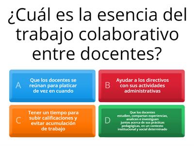 Estrategia docente: Modelo de Aprendizaje Colaborativo entre docentes 