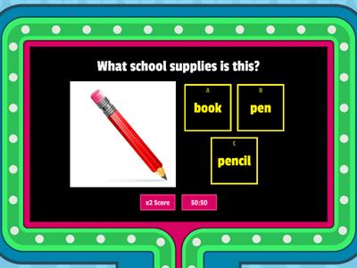  School items For elementary students